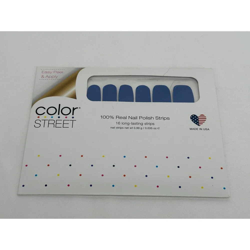 Color Street Nail Polish Strips Women OS Greeking Out Blue FMC212 New Sealed